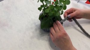 Идеи для переделки. Шарфы для обновления старых цветочных горшков