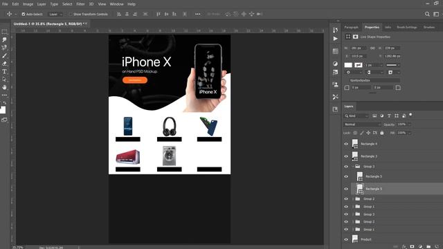Online Store Design Tutorial : How to design online store in Photoshop смотреть онлайн