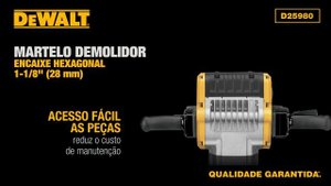DEWALT - MARTELO DEMOLIDOR ENCAIXE HEXAGONAL 1-1/8" - D25980