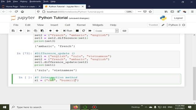 Set Methods Part 1| Python 4 You | Lecture 142