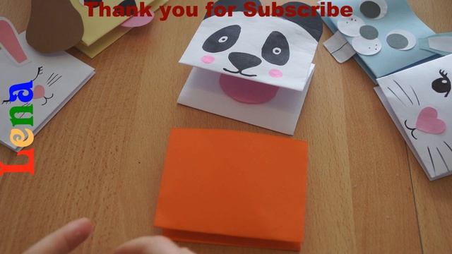 Papier Panda und Tiger basteln mit Lena ? Paper Tiger and Panda puppet DIY ? своими руками из бумаг смотреть онлайн
