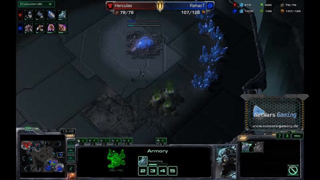 StarCraft 2 Replay #012 - RehacT (z) vs Hercules (t) смотреть онлайн