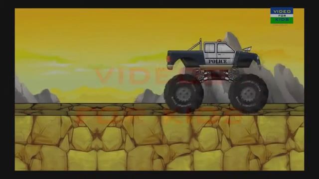 Monster truck - Police Monster truck - Video for kids  - Kids channel