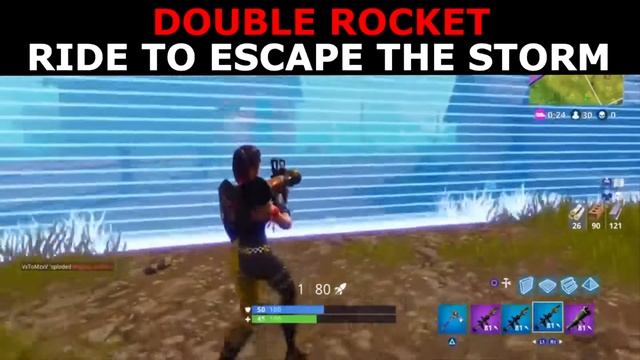 200 IQ Double Rocket Rider  Best way to escape the storm!