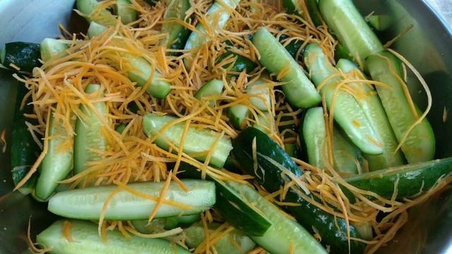 Огурцы по-корейски с морковью на зиму. Отличная закуска!
