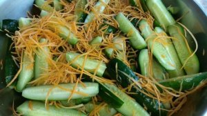 Огурцы по-корейски с морковью на зиму. Отличная закуска!