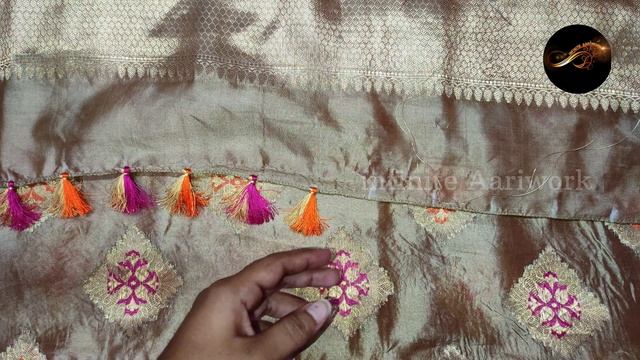 Saree kuchi (tassel) with Double Color || silk thread || normal needle смотреть онлайн