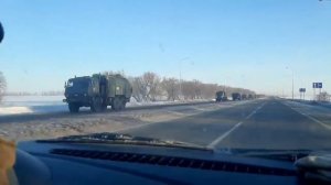 15 февраля. Техника едет с границы Украины в направлении Белгорода.