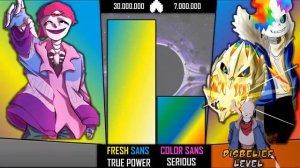 Fresh!Sans Vs Color!Sans Power Levels