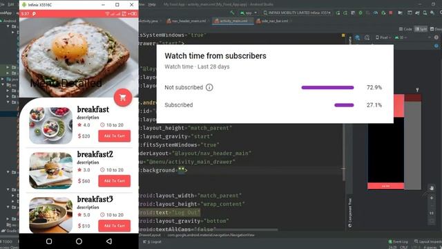 Food App In Android Studio | Restaurant App In Android Studio | Food Ordering App Android Studio