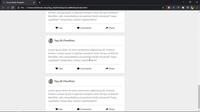 Design Social Media Web Page Template using Html5, Scss, Bootstrap смотреть онлайн