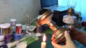 Декупаж керосиновой лампы с кракелюром ХоббиМаркет