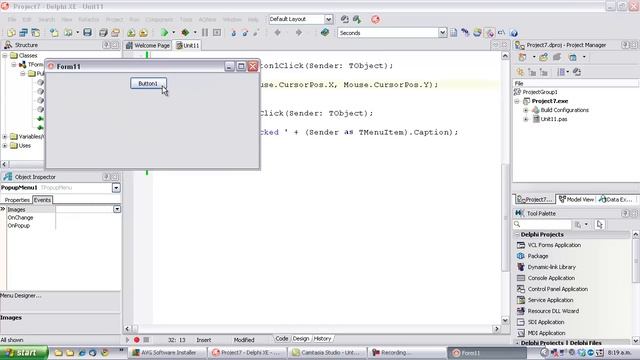 Delphi Programming Tutorial #59 - Popup Menu from Button смотреть онлайн