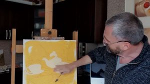 Подготовка к натюрморту "Чай с лавандой" - Урок живописи маслом - Юрий Клапоух
