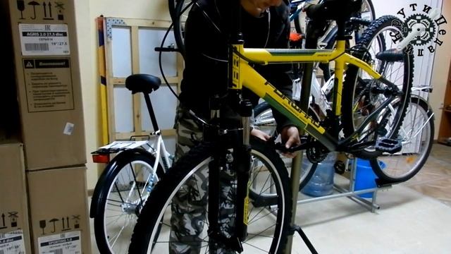сборка и настройка велосипеда из коробки смотреть онлайн