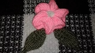 Листочек спицами. Подробный МК. Вязание спицами