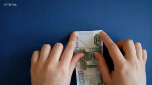 Денежный кубик с сюрпризом • Простое оригами из денежной купюры • Money Origami Cube DIY