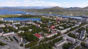 Мончегорск - Полёт над заполярным городом...