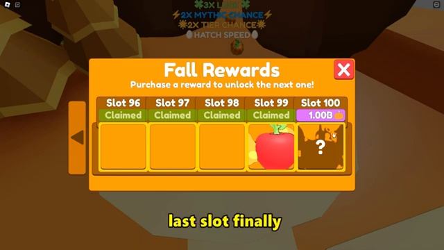 ?COMPLETING FALL REWARDS, 100TH SLOT PET UNLOCKED! | ROBLOX BUBBLEGUM MAYHEM смотреть онлайн