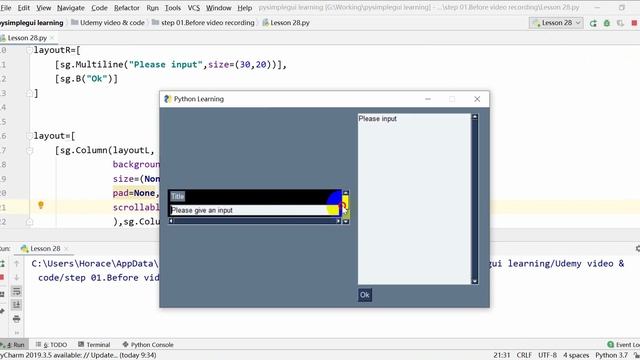Python GUI with PySimpleGUI - easy learn 28