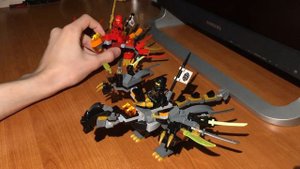 Мини-дракон земли + все 4 дракона Самоделка LEGO Ninjago