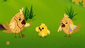 Five Little Birds, Colourful Birds and Nursery Rhyme for Kids