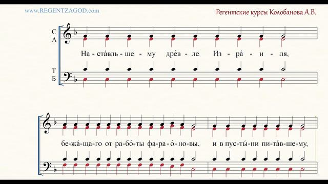 Глас 4, песнь 1, ирмос: "Наставльшему древле" смотреть онлайн