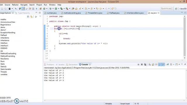 Uses Of Break And Continue Keywords In Java |Java Tutorial | Eclipse-8|Priyabrat
