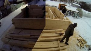 Строительство Дома 6х6 из профилированного бруса. Сборка перегородок.