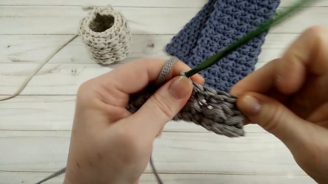 Вязание крючком . Плотный узор для сумки . МК . Crochet bag.
