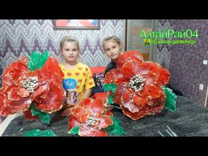 Ростовые цветы из пластиковых бутылок на "Всероссийский  фестиваль Праздник-эколят".