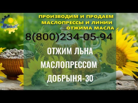 ОТЖИМ ЛЬНА МАСЛОПРЕССОМ ДОБРЫНЯ 30.mp4