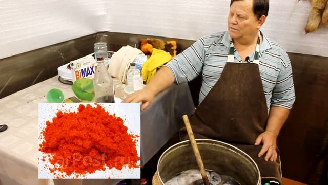 Додубливание шкур при покраске меха. Домашняя выделка шкур. смотреть онлайн