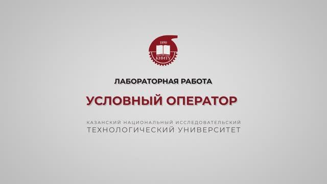 Староверова Н.А. Условный оператор