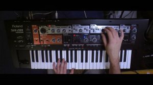 Roland SH-201 Synthesizer SOUND DESIGN TUTORIAL #2 - Creating a nice saw lead in real time!(NO TALK