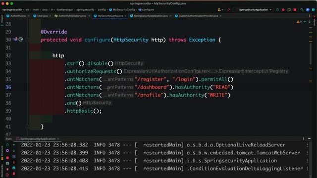 Spring Security Tutorial - Part 11 - Configure User Roles смотреть онлайн