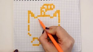 Как Рисовать Котенка ? Рисунки по клеточкам ? How To Draw a Cat Pixel art