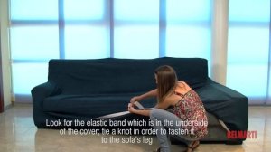 Примерка чехла на угловой диван