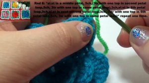 How to crochet colorful blanket afghan with roses by marifu6a