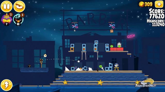 Angry Birds Seasons Invasion of the Egg Snatchers 1-3 Walkthrough 3 Star смотреть онлайн