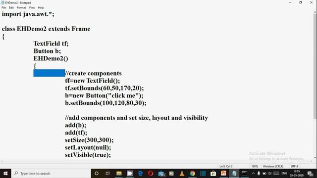 Event Handling Program by Implementing Action Listener in Other Class in Java (हिंदी में) смотреть онлайн