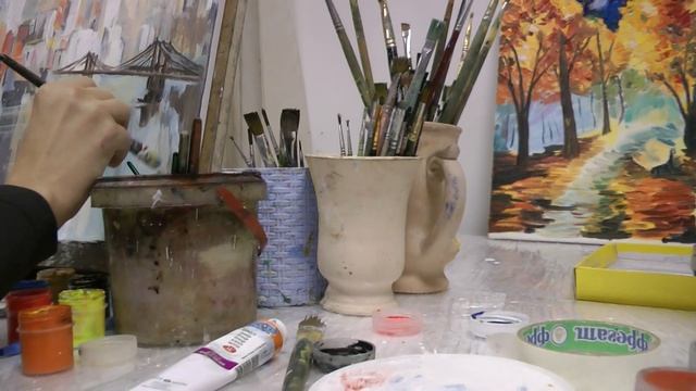 Рисуем, красим, творим красоту в студии живописи "Возрождение" СПб смотреть онлайн