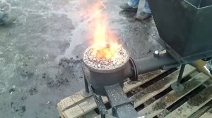 Поворотная ретортная чугунная пеллетная горелка для котлов ВСКЗ GREEN