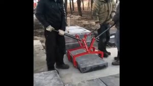Простая укладка плит размером 1200х600 и весом 200 кг