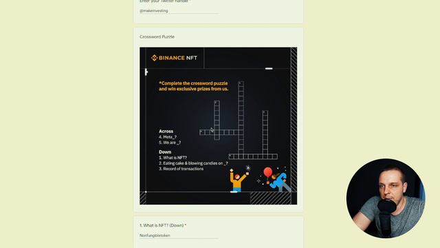 УЧАСТВУЕМ в розыгрыше 500 NFT от Binance NFT / ОТВЕТЫ НА КРОССВОРД И ИНСТРУКЦИЯ смотреть онлайн
