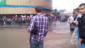 18 06 2014 Donbass miners on the rally against punitive operation in Donbass