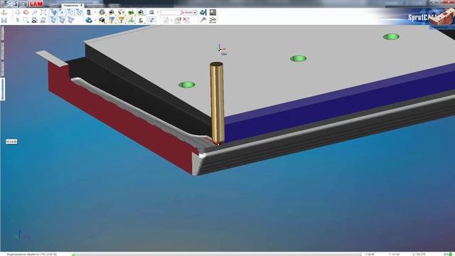 SprutCAM 3D фрезерная обработка детали Панель на станке Haas