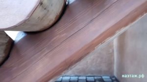 Лестница из брёвен. Как НЕ надо делать!