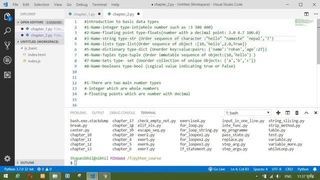 Basic python Data Types with print function and mathmatics