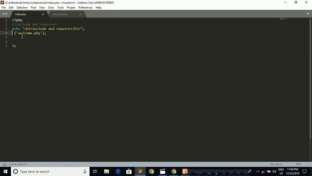 Php Include And Require Function | Part-24
